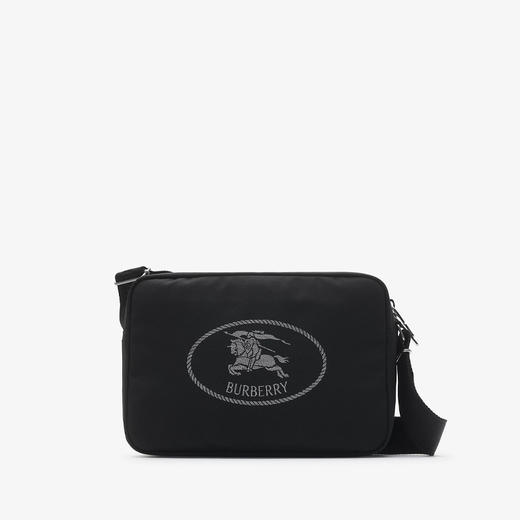 BURBERRY 巴宝莉 男士马术骑士印章奥克尼单肩包 黑色 8111388 A1189 商品图0