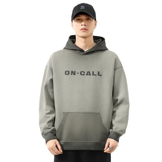 【棉质】【DQ】大依优型大码男士连帽卫衣300斤秋冬新款美式复古印花水洗做旧渐变潮流百搭连帽卫衣宽松休闲上衣 商品图4