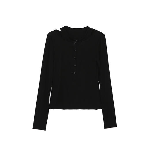 VIMAGE纬漫纪假两件露肩领修身时尚2025年秋季新款小上衣V2413102 商品图6