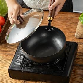 知味章丘锤纹铁锅39.8元1个（送锅盖＋锅铲），明天到