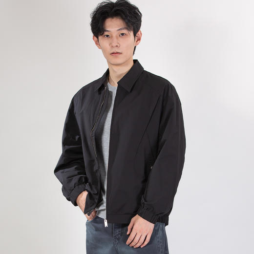 DRONKOO 2025 翻领前几何分割口袋金属扣中厚夹克 商品图1