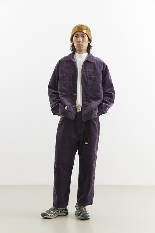 吃茶去chichaqu2025重磅灯芯绒锥形九分裤经典复古宽松休闲百搭 商品图3