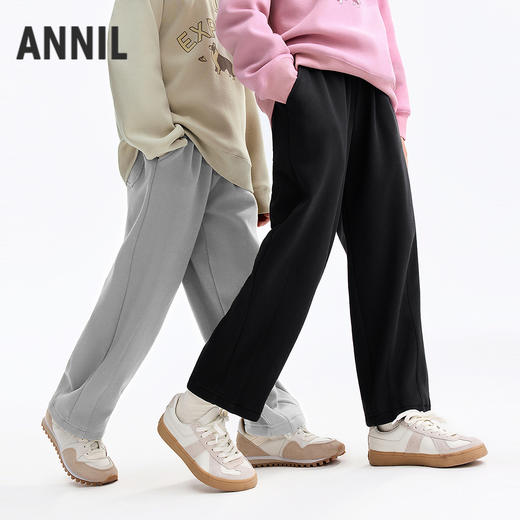 男女童全腰针织夹裤冬季新款安奈儿童装EM546606 商品图2