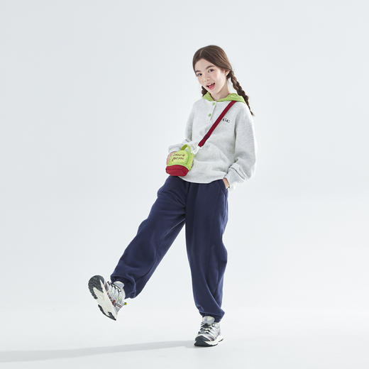 cicochild25年冬季新款亲子中大女童双面摇粒绒卫裤抗静电束脚裤 商品图3