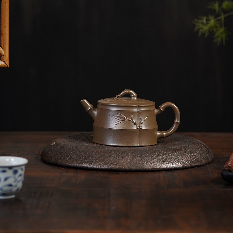 龙德堂陶艺 徐飞制《翠簧》原矿青段 210cc 库存请咨询客服