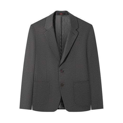 柒牌休闲西服外套2025秋冬修身平驳领二粒扣针织提花抗皱商务单西129C70240 商品图4