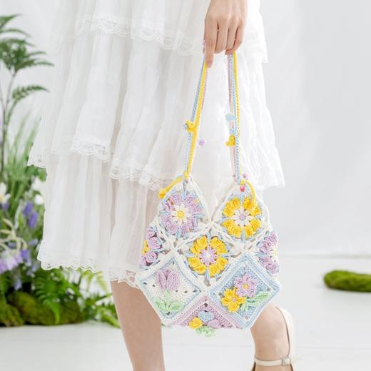 苏苏姐家春日花朵单肩包手工diy编织钩针毛线团自制包包材料包 商品图2