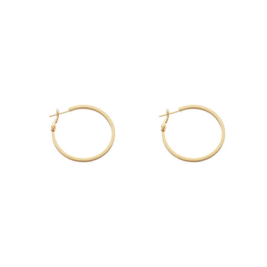 【东方系列】三彩2025新款碎金大圈耳环锤纹简约立体艺术现代通勤 商品图3