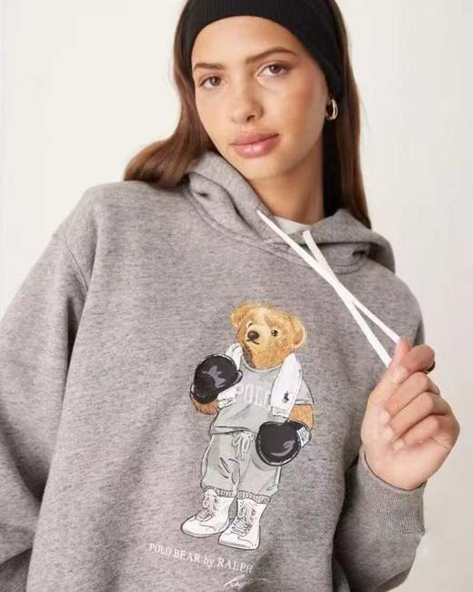 单品包邮现货 THS-限时 RL马球家 女士运动小熊印花刺绣连帽卫衣 BI505 商品图1
