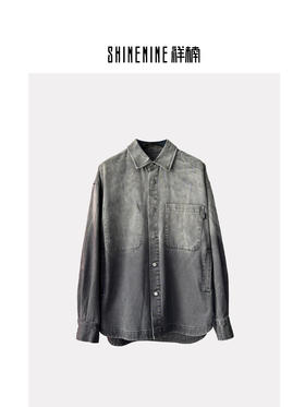 W439325337渐变牛仔衬衫外套