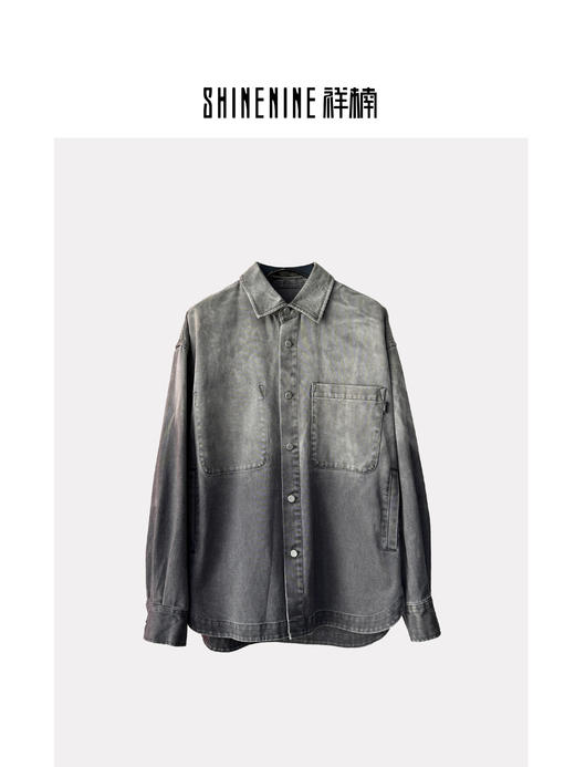 W439325337渐变牛仔衬衫外套 商品图0