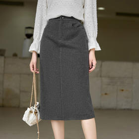 奢姿大码女装2025秋季时尚简约纽扣设计半身裙胖妹妹气质通勤裙子9953494290