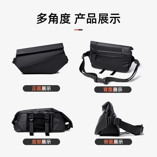 【潮牌男士通勤胸包骑行包】防水机车包大容量运动户外包百搭单肩斜挎包包 商品图3
