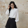 奢姿大码女装2025秋季时尚蝴蝶结飘带衬衫胖妹妹气质花边装饰上衣9953270266 商品缩略图2