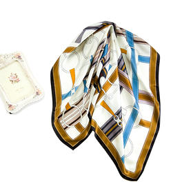 鑫缘真丝素绉缎方巾 HA4800