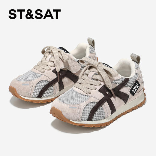 【童鞋】星期六休闲运动网面透气男女童德训鞋SSD3192U2Z 商品图1