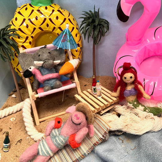 北京仓｜Felt So Good-Leila the Summer Elephant Sealife-夏日泳池小象 莱拉 羊毛毡 挂件［英国设计师］ 商品图2