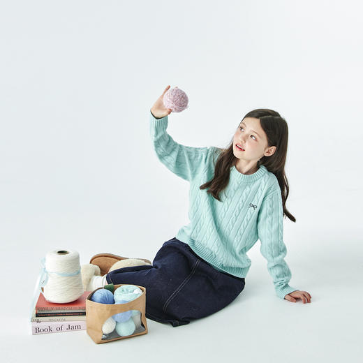 棵初蝴蝶结绞花毛衣801K258045MJ 商品图5