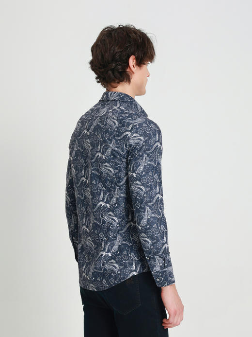 callisto星空蓝休闲长袖衬衫 商品图4