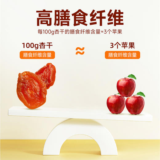 西域美农 南疆的风 半颗无核杏干  口感酸甜，软糯不甜腻 400g  独立小包装 商品图4