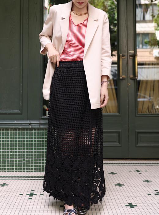 TYNVIE 七分袖前开式无里西装外套 - 卡其色 商品图10