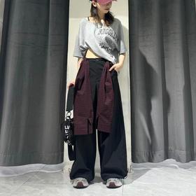 NC搭格子批帘阔腿裤50624（黑）秋季 153011470321