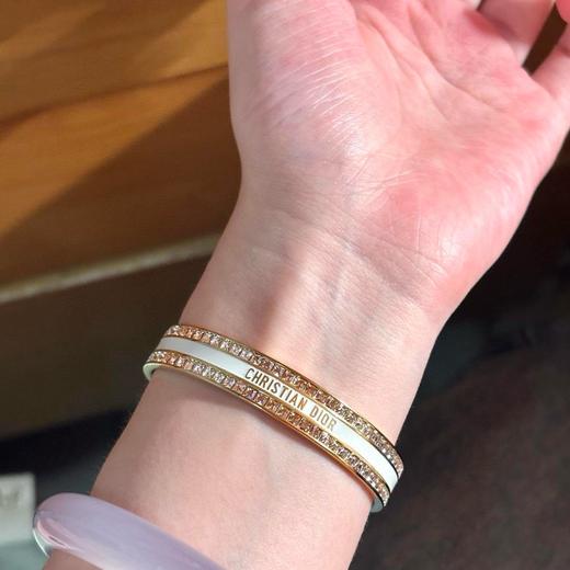 迪奥 双排方钻珐琅字母手镯（XK） 商品图8