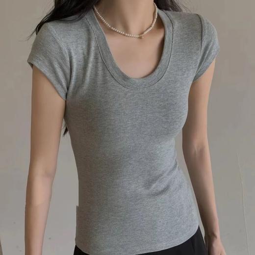 Aimi鹅蛋领小飞袖T恤|天丝+羊毛，软糯舒适，上身显瘦显气质 商品图1