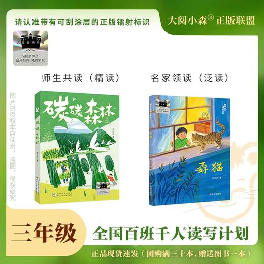 百班千人69期三年级阅读书目 碳碳森林  孬猫  3年级课外书必读正版授权（按需加入购物车自选） 商品图1