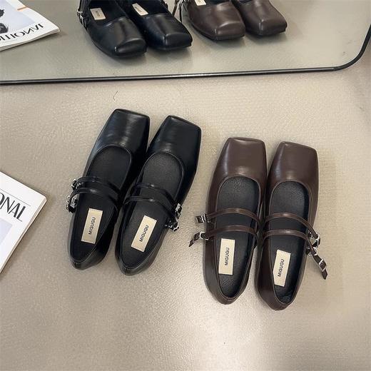 法式方头浅口单鞋气质仙女软平底玛丽珍鞋芭蕾舞鞋 商品图7