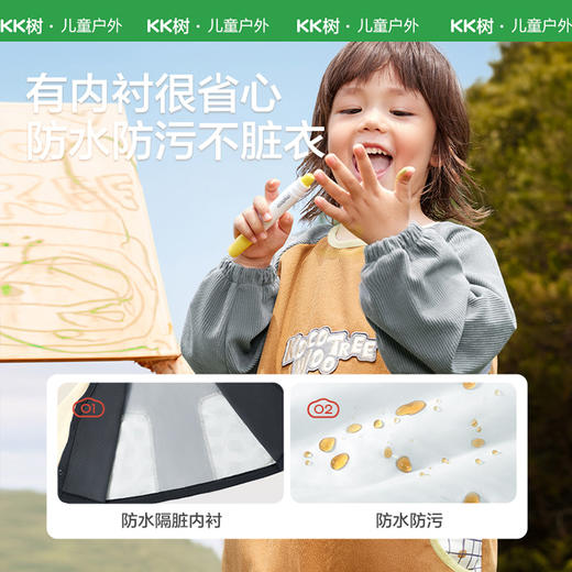【云优选】KK树秋冬宝宝罩衣儿童外穿男女童防水防脏幼儿围裙灯芯绒反穿衣趣兜兜灯芯绒罩衣 商品图2