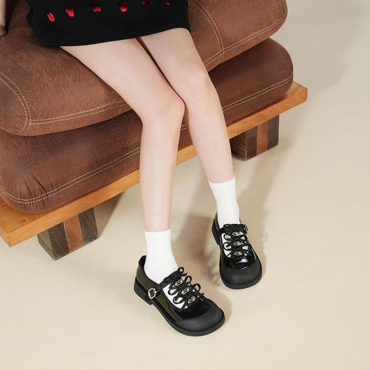 Westory2025年秋季圆头甜酷玛丽珍“洛丽塔”甜酷休闲单鞋S25CE76301 商品图3