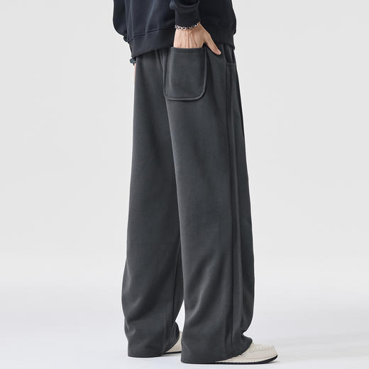 【DQ】大依优型大码男装新品加长版阔腿休闲裤男宽松百搭垂感直筒长裤 商品图3