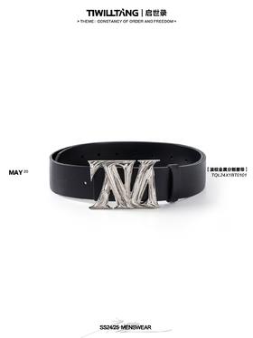 TIWILLTANG启世录“银裂壑坷”波纹金属分割腰带