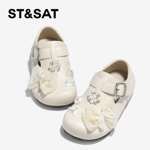 【童鞋】星期六蝴蝶结珍珠装饰女童勃肯鞋SSD3191U33 商品图8