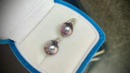 11mm大溪地珍珠耳坠 商品图0