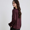 「自」全新升级【铂金会员165/天猫219/差价54】(44144)洛诗琳新款V领系带雪纺衫2025秋季气质百搭飘带雪纺衬衫女 商品缩略图4