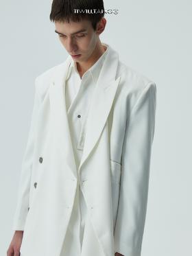 TIWILLTANG启世录ANEW 时装原创先锋3/4门襟浪漫垂感西装