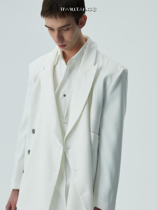 TIWILLTANG启世录ANEW 时装原创先锋3/4门襟浪漫垂感西装 商品图0