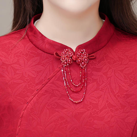 QYM 615C9912-Y连衣裙复古旗袍裙气质A字裙 商品图3