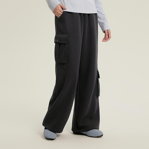 笛莎Deesha青少年女童裤子2025冬季女童加绒宽松潮酷工装裤 商品图3