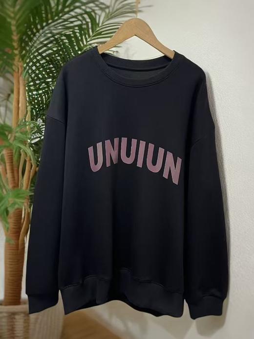 【秋上新】瑟俪品牌-Y08A渐变做旧字母女士卫衣-喜出 商品图1