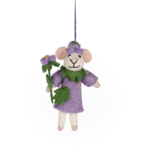 北京仓｜Felt So Good-Violet the Mouse-采花小老鼠 紫罗兰 羊毛毡 挂件［英国设计师］ 商品图4