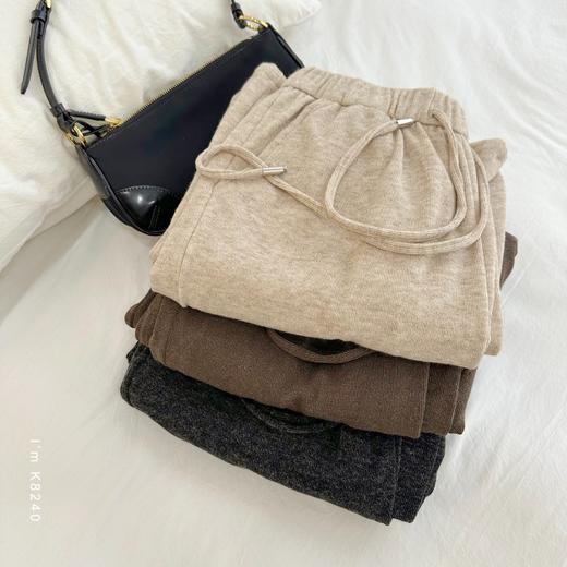 老米优品🎈预售15天发！ 《软糯限定 . 糯米羊绒感阔腿裤》小直筒阔腿，显瘦不臃肿，炒鸡舒服的一条！！K250903A 商品图6