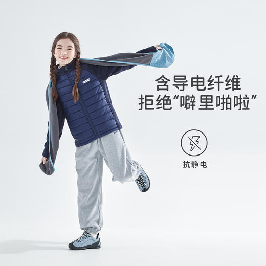 cicochild25年冬季新款亲子中大童抗静电纯色围脖摇粒绒保暖围巾 商品图2