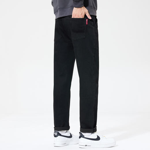 【DQ】大依优型大码男装新款潮流牛仔裤男宽松百搭弹力小直筒长裤 商品图2