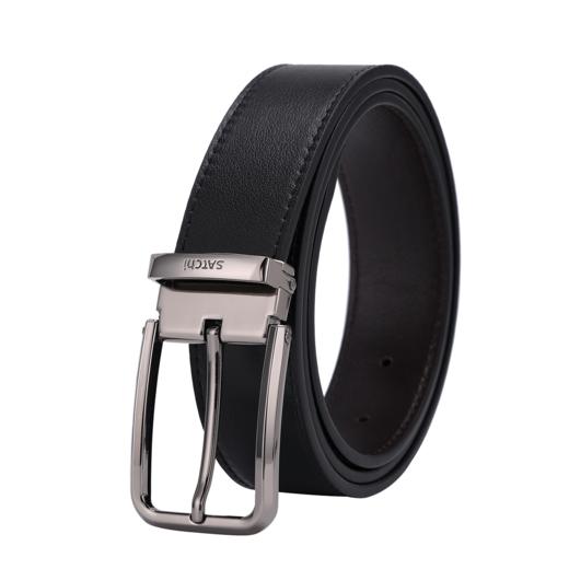 6927028191401115 沙驰satchi 【七夕礼物】男式腰带头层牛皮针扣皮带青年官方送男友【115cm】 商品图0