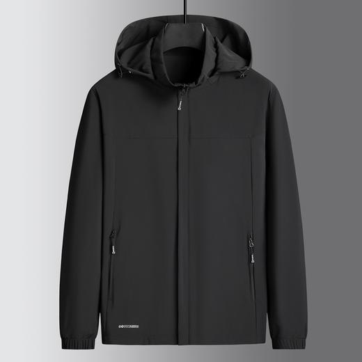 【可拆卸帽】【DSF】大依优型大码男装新款连帽外套男青年加肥加大码运动休闲立领连帽夹克 商品图1