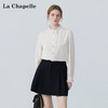 会员福利【顺滑/垂坠】拉夏贝尔/La Chapelle法式温柔甜美设计感小众木耳边门襟长袖衬衫女气质衬衣秋 商品缩略图3