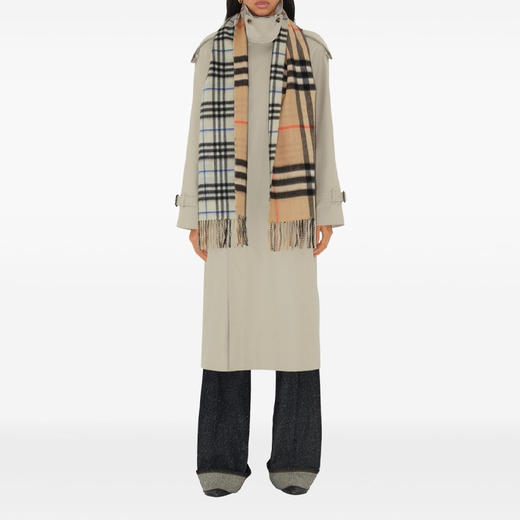 BURBERRY 巴宝莉 男女同款双面两用羊绒格纹围巾 格子 8090952 A3888 商品图2